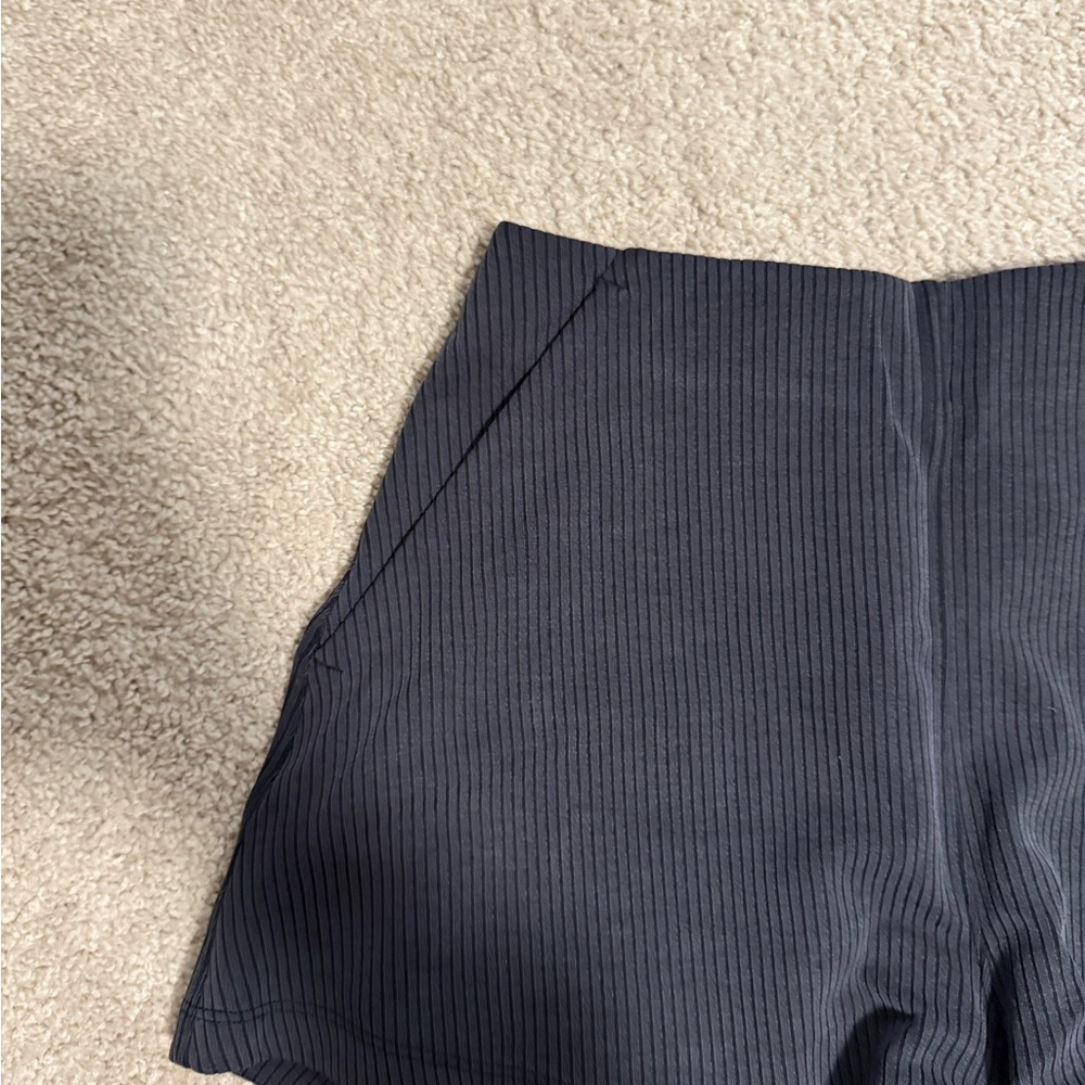 lululemon athletica Black Ribbed High-Waist Shorts